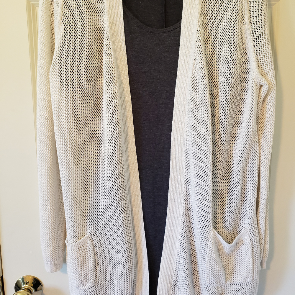 Belle by Kim Gravel Mesh Knit Cardigan